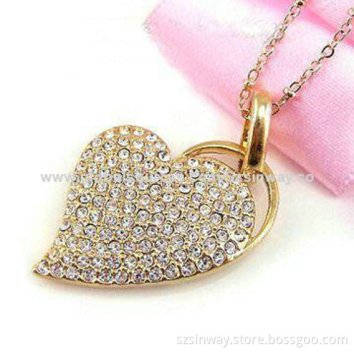Popular Metal Heart Jewelry USB Flash Drive, 4GB Capacity with CE, RoHS, FCC MarksNew